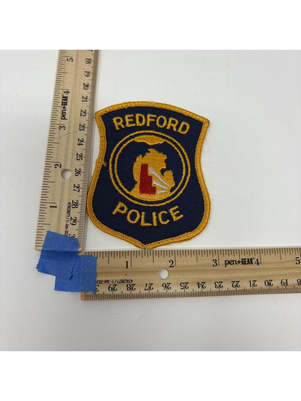 Vintage Redford Police Michigan Shoulder Patch Historical Memorabilia